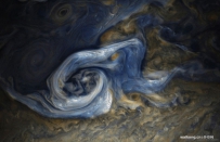 朱诺号拍摄的复杂木星风暴