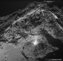 彗星67P表面的尘埃喷流