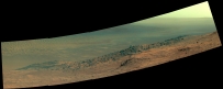 美国宇航局的机遇号火星车探测火星沟壑