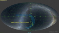 激光干涉引力波天文台和室女座引力波探测器记录的GW170814天空地图