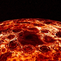 木星北极的气旋